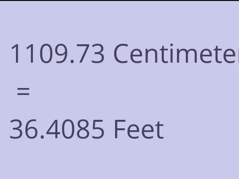 1109.73 CM TO FEET