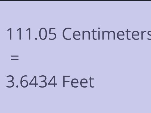 111.05 CM TO FEET