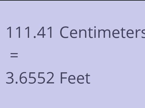 111.41 CM TO FEET