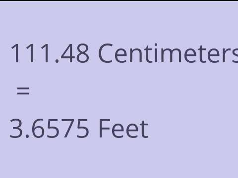 111.48 CM TO FEET