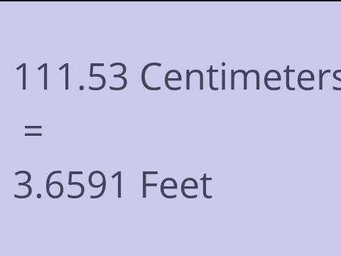 111.53 CM TO FEET