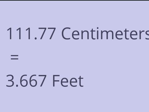 111.77 CM TO FEET