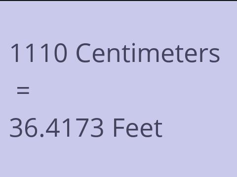 1110 CM TO FEET