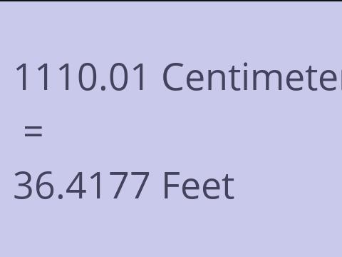 1110.01 CM TO FEET