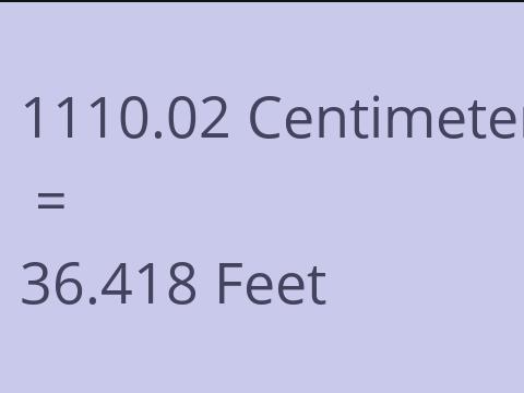 1110.02 CM TO FEET