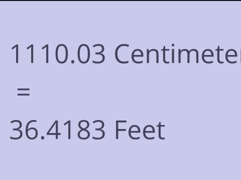 1110.03 CM TO FEET