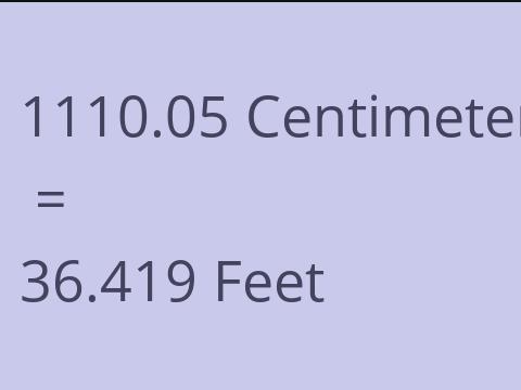 1110.05 CM TO FEET