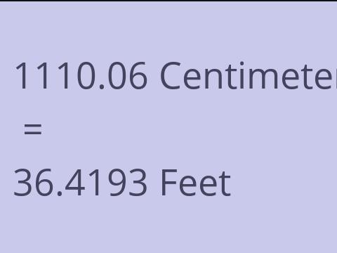 1110.06 CM TO FEET