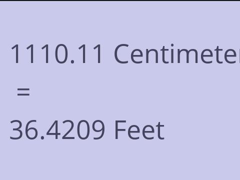 1110.11 CM TO FEET