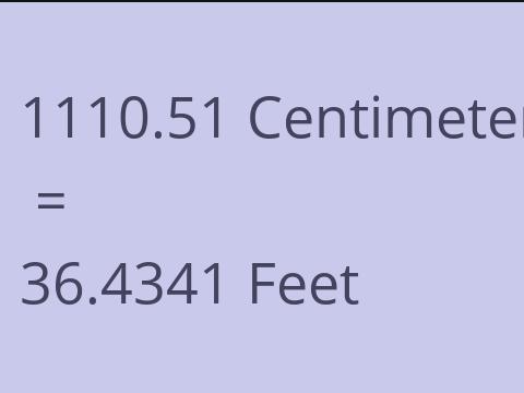 1110.51 CM TO FEET