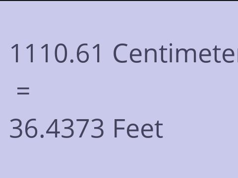 1110.61 CM TO FEET