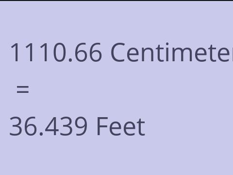 1110.66 CM TO FEET