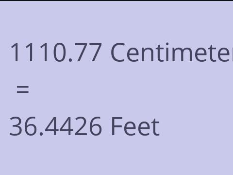 1110.77 CM TO FEET