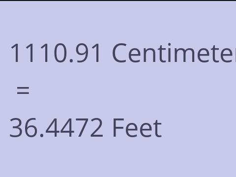 1110.91 CM TO FEET