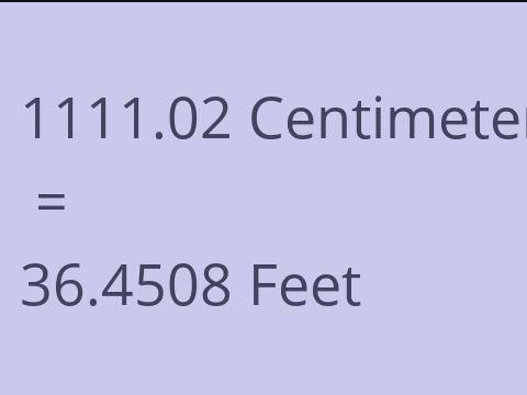 1111.02 CM TO FEET