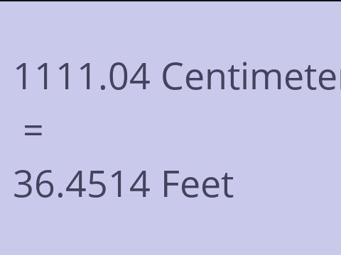 1111.04 CM TO FEET