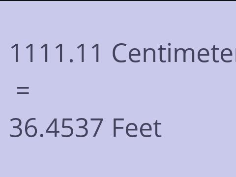 1111.11 CM TO FEET