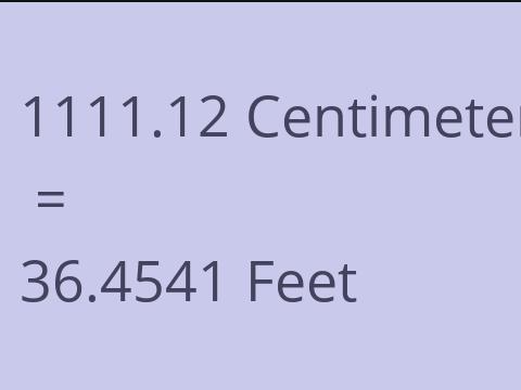 1111.12 CM TO FEET