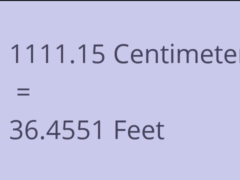 1111.15 CM TO FEET