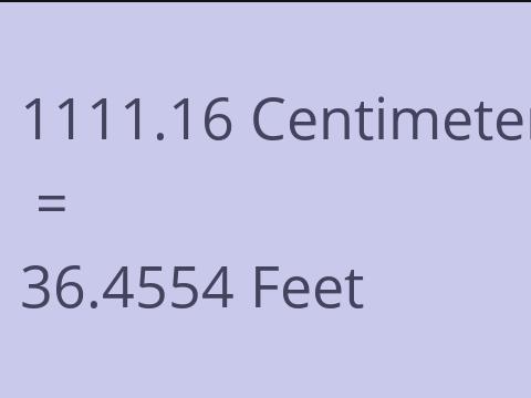 1111.16 CM TO FEET