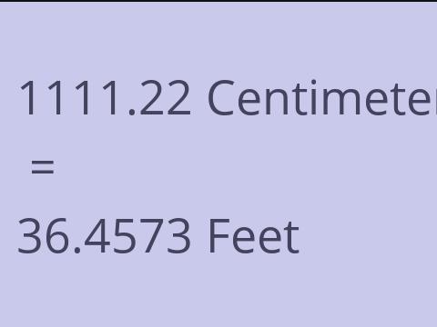 1111.22 CM TO FEET