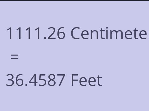 1111.26 CM TO FEET