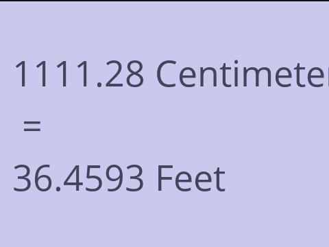 1111.28 CM TO FEET