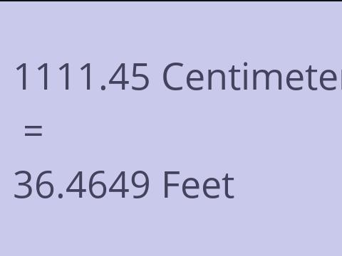 1111.45 CM TO FEET