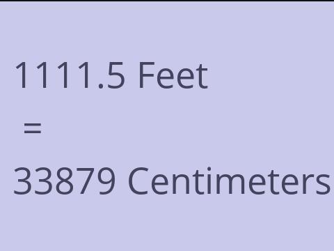 1111.5 FEET TO CM