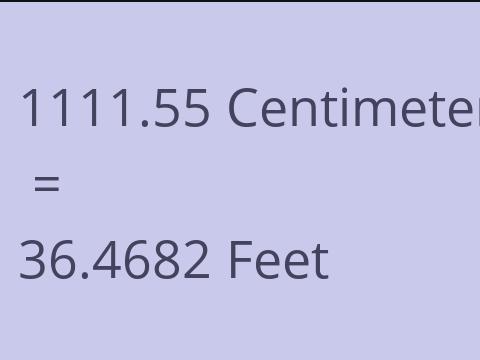 1111.55 CM TO FEET