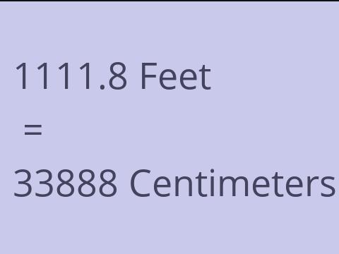 1111.8 FEET TO CM