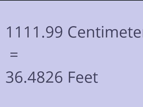 1111.99 CM TO FEET