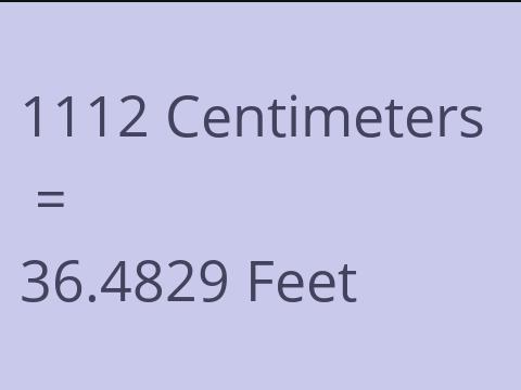 1112 CM TO FEET