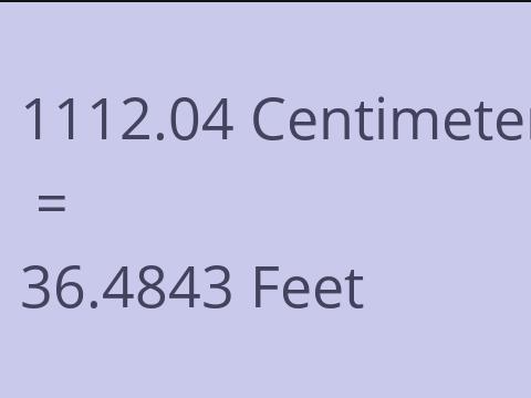 1112.04 CM TO FEET