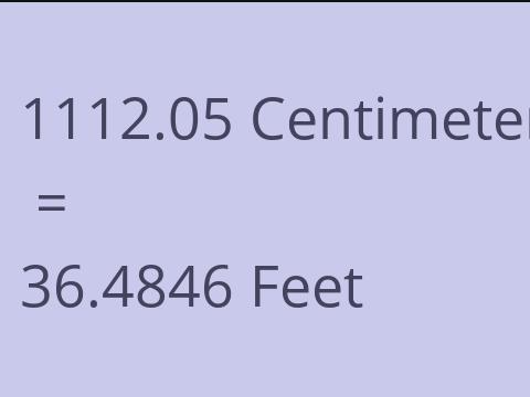 1112.05 CM TO FEET