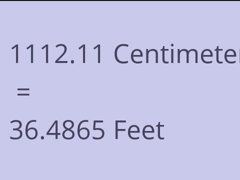 1112.11 CM TO FEET