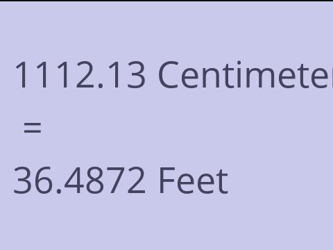 1112.13 CM TO FEET