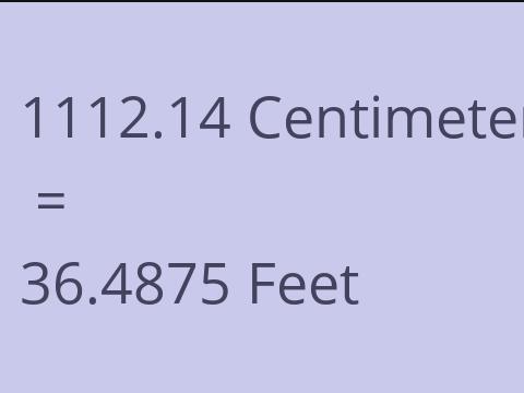 1112.14 CM TO FEET