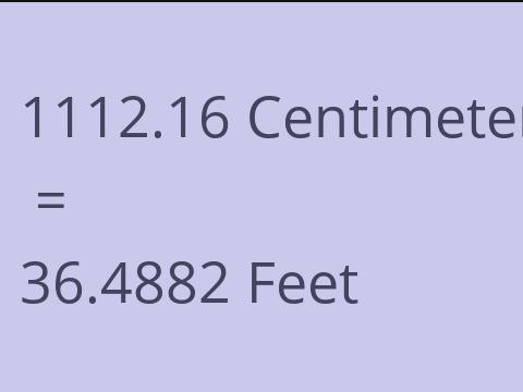 1112.16 CM TO FEET