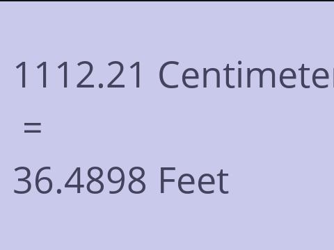 1112.21 CM TO FEET