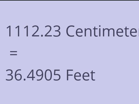 1112.23 CM TO FEET