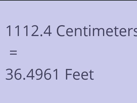 1112.4 CM TO FEET