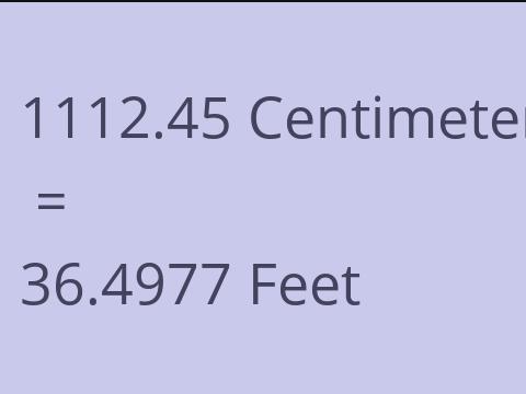 1112.45 CM TO FEET