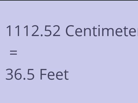 1112.52 CM TO FEET