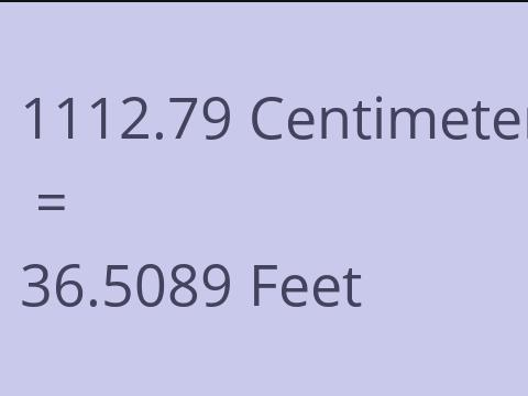 1112.79 CM TO FEET