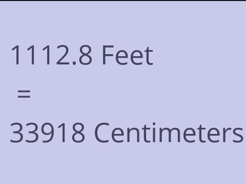 1112.8 FEET TO CM