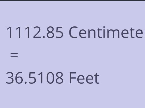 1112.85 CM TO FEET