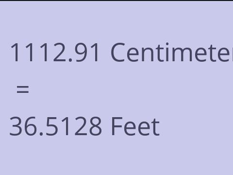 1112.91 CM TO FEET