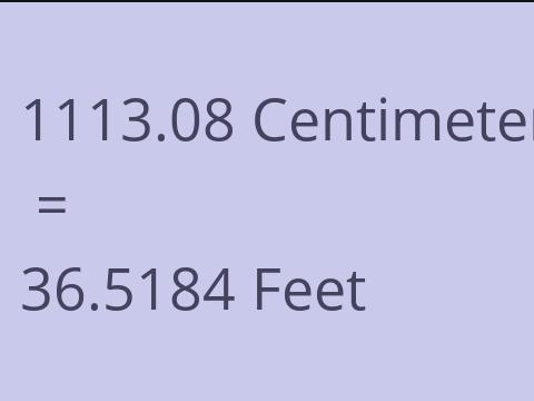 1113.08 CM TO FEET