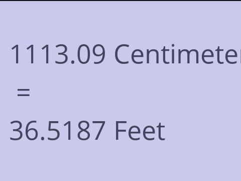 1113.09 CM TO FEET